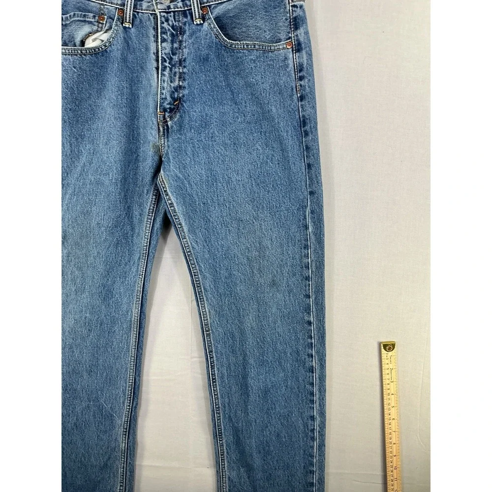 Levi's 505 Regular Fit Straight Leg Blue Jeans Men's Size 34x32 Denim